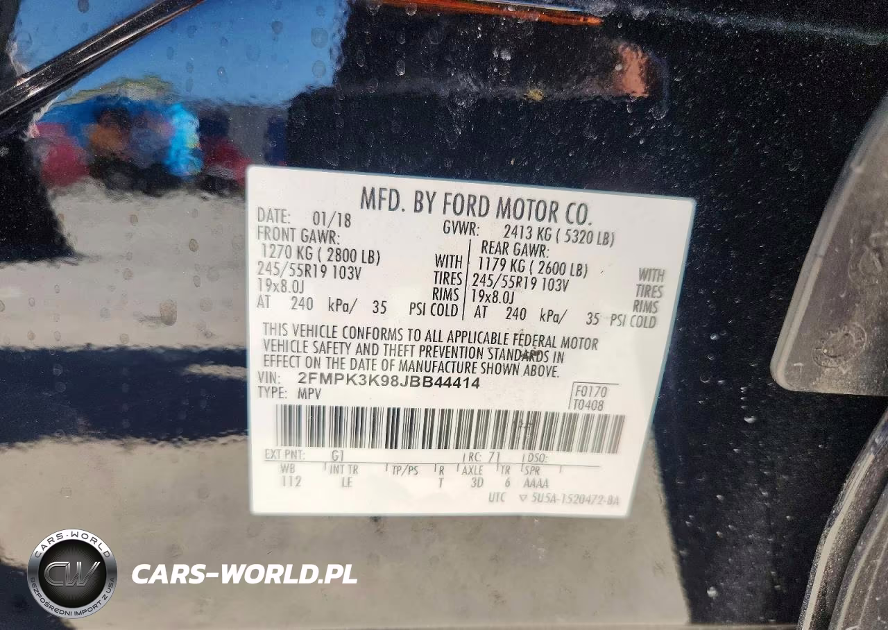 2018 Ford Edge Titanium VIN:2FMPK3K98JBB44414 - 13