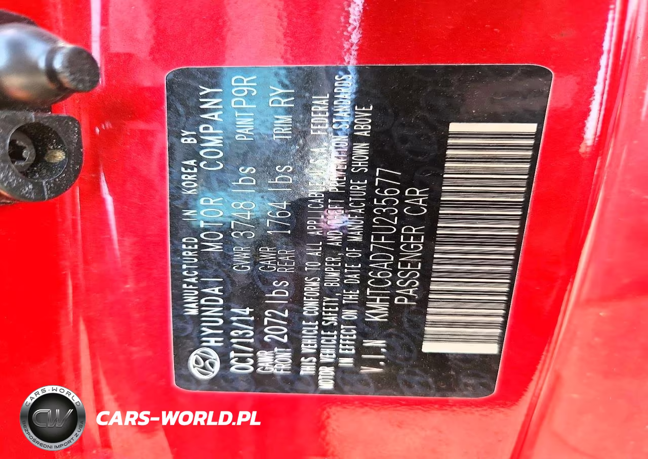 2015 Hyundai Veloster Base VIN:KMHTC6AD7FU235677 - 12