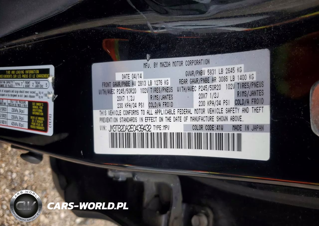 2014 Mazda Cx-9 Grand Touring VIN:JM3TB2DA2E0439432 - 12