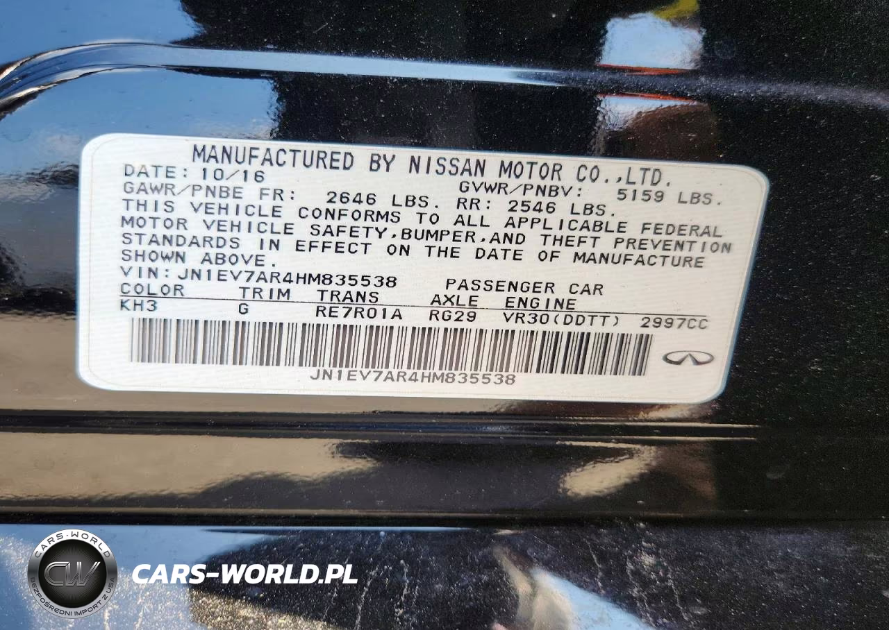 2017 Infiniti Q50 3.0T Premium VIN:JN1EV7AR4HM835538 - 13
