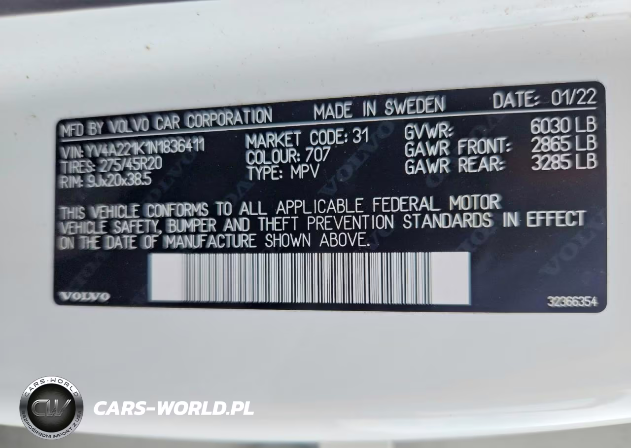 2022 Volvo Xc90 T6 Momentum VIN:YV4A221K1N1836411 - 14