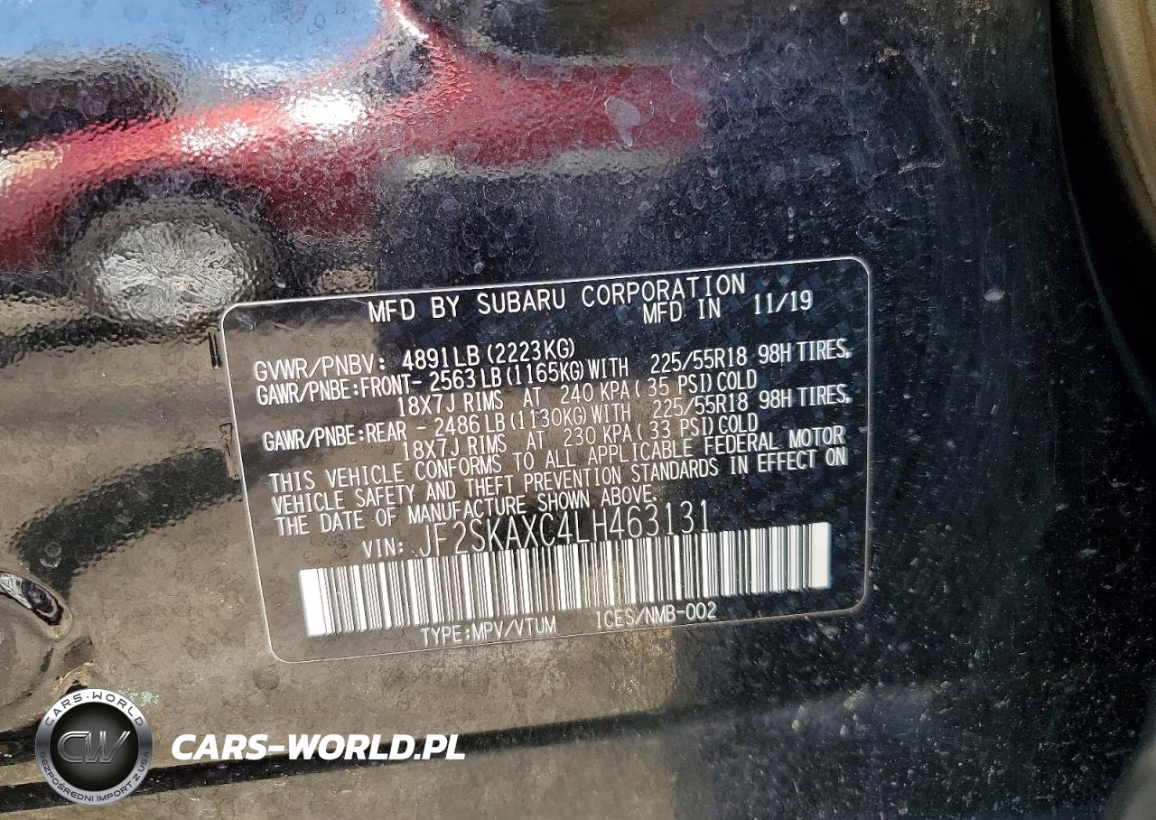 2020 Subaru Forester Touring VIN:JF2SKAXC4LH463131 - 12