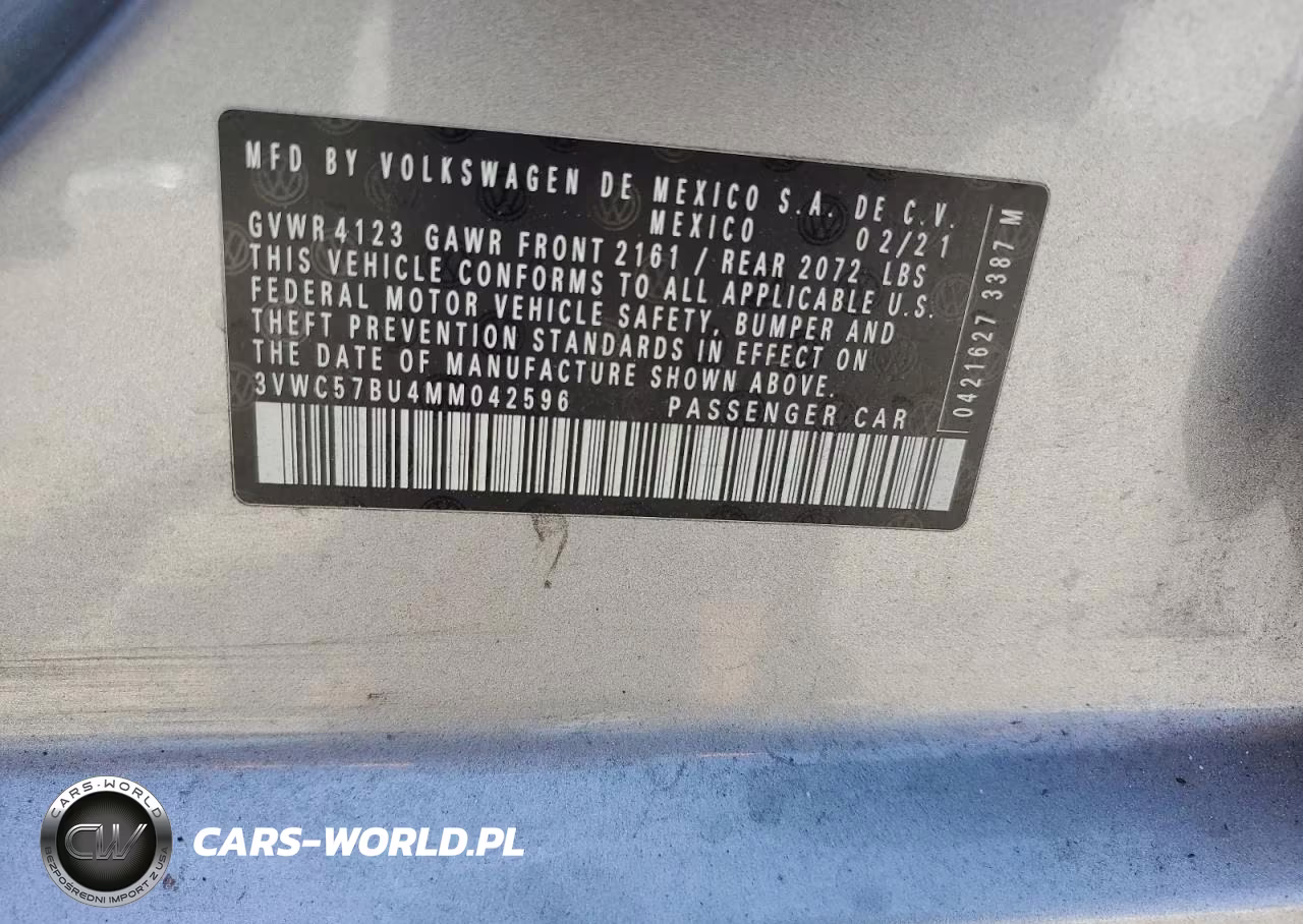 2021 Volkswagen Jetta S VIN:3VWC57BU4MM042596 - 12