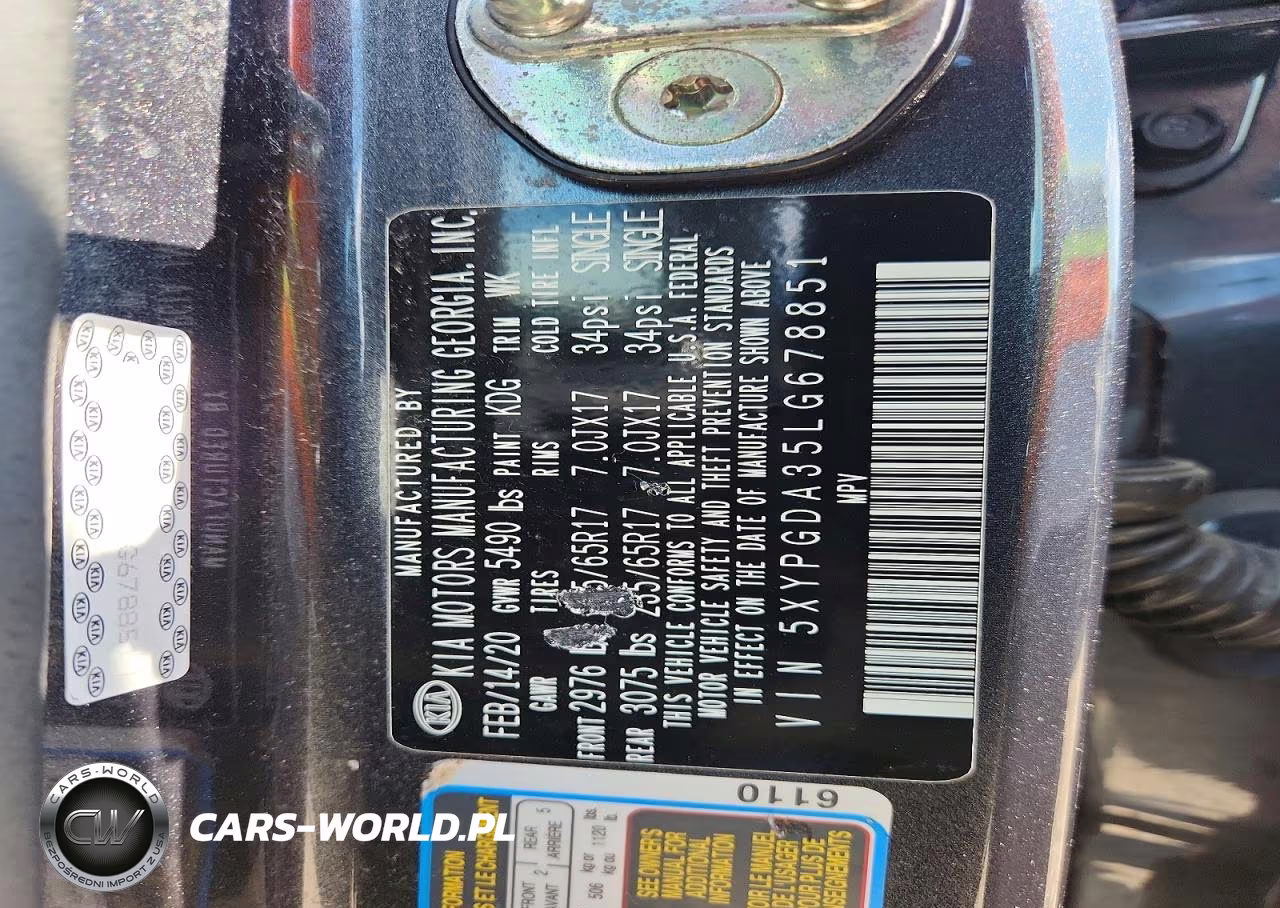 2020 Kia Sorento Lx VIN:5XYPGDA35LG678851 - 14