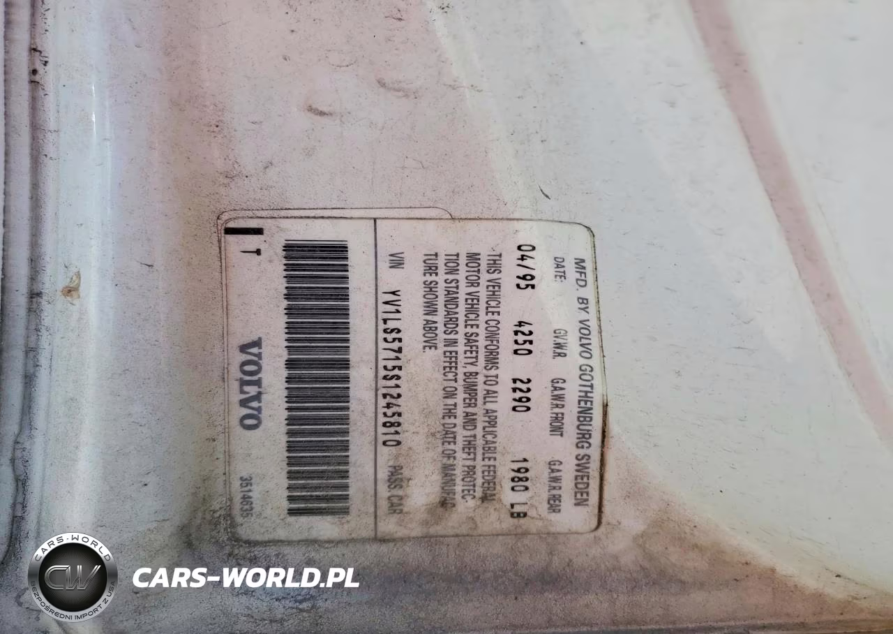1995 Volvo 850 VIN:YV1LS5715S1245810 - 12