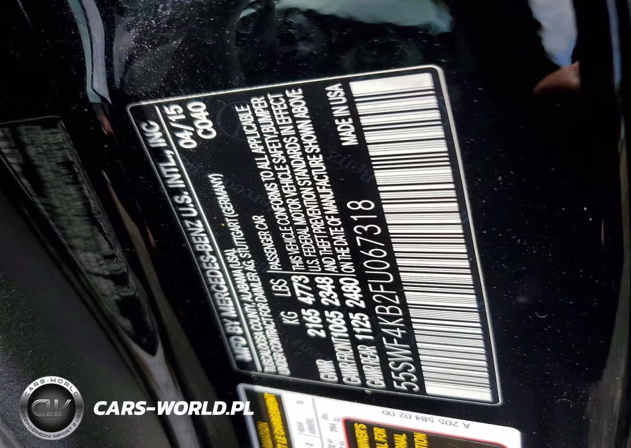 2015 Mercedes-Benz C 300 4Matic VIN:55SWF4KB2FU067318 - 12