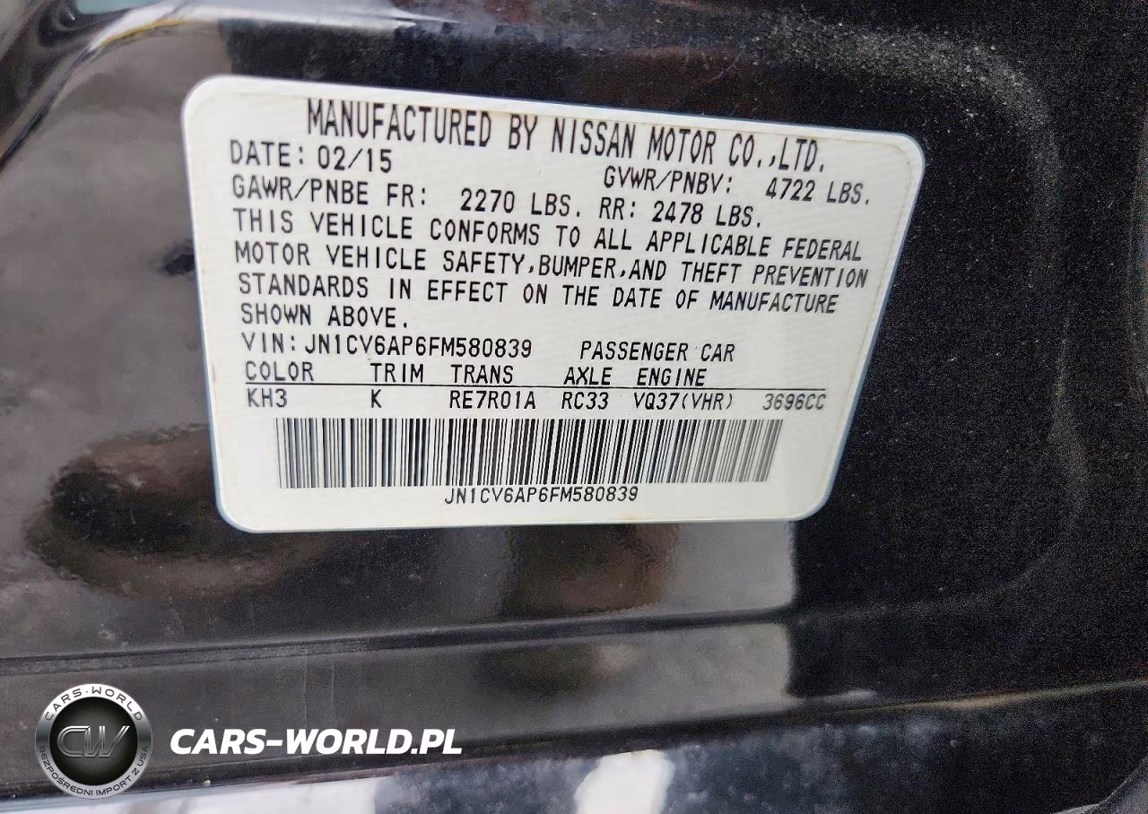 2015 Infiniti Q40 Base VIN:JN1CV6AP6FM580839 - 13
