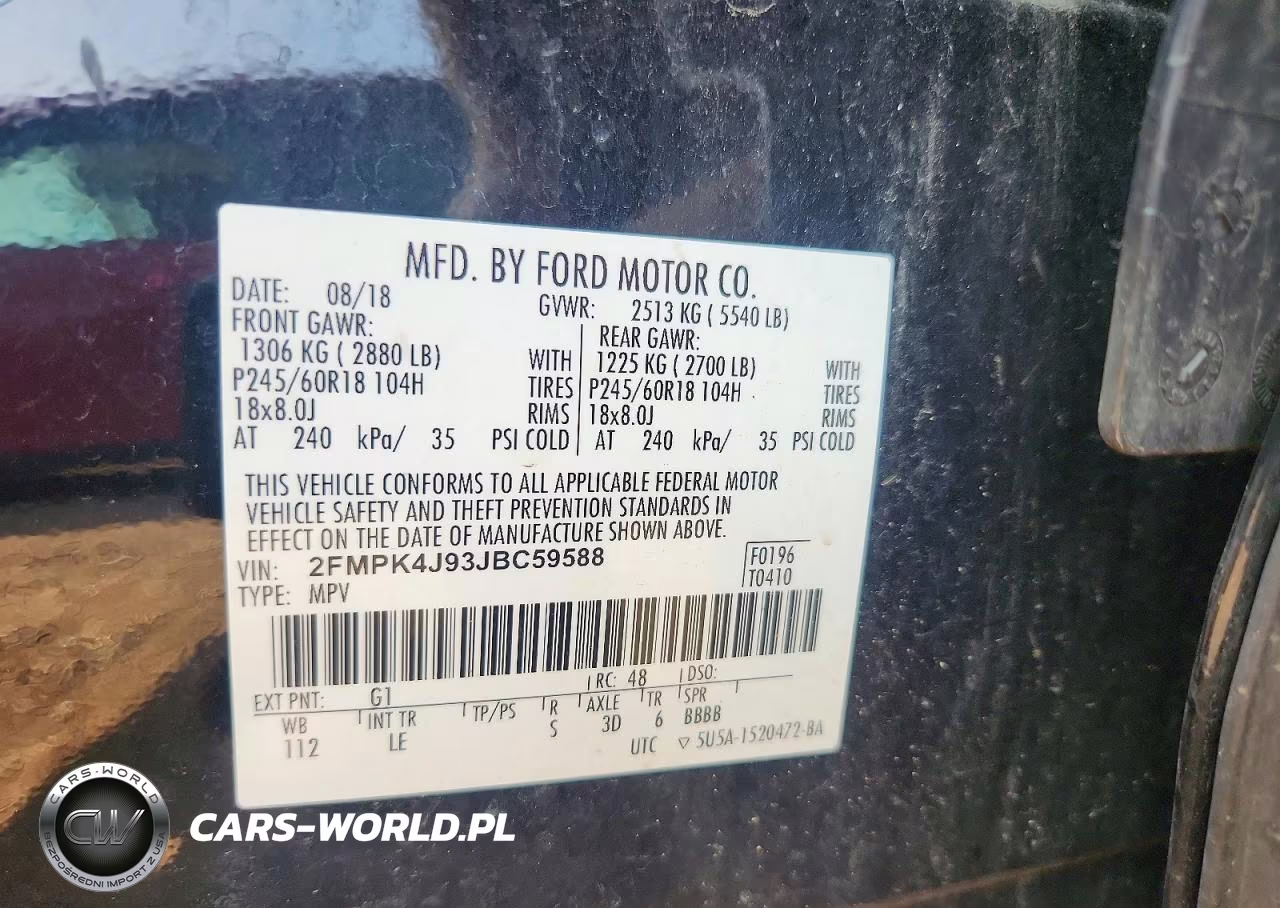2018 Ford Edge Sel VIN:2FMPK4J93JBC59588 - 12