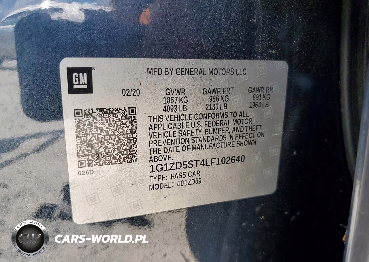 2020 Chevrolet Malibu Lt VIN:1G1ZD5ST4LF102640 - 13