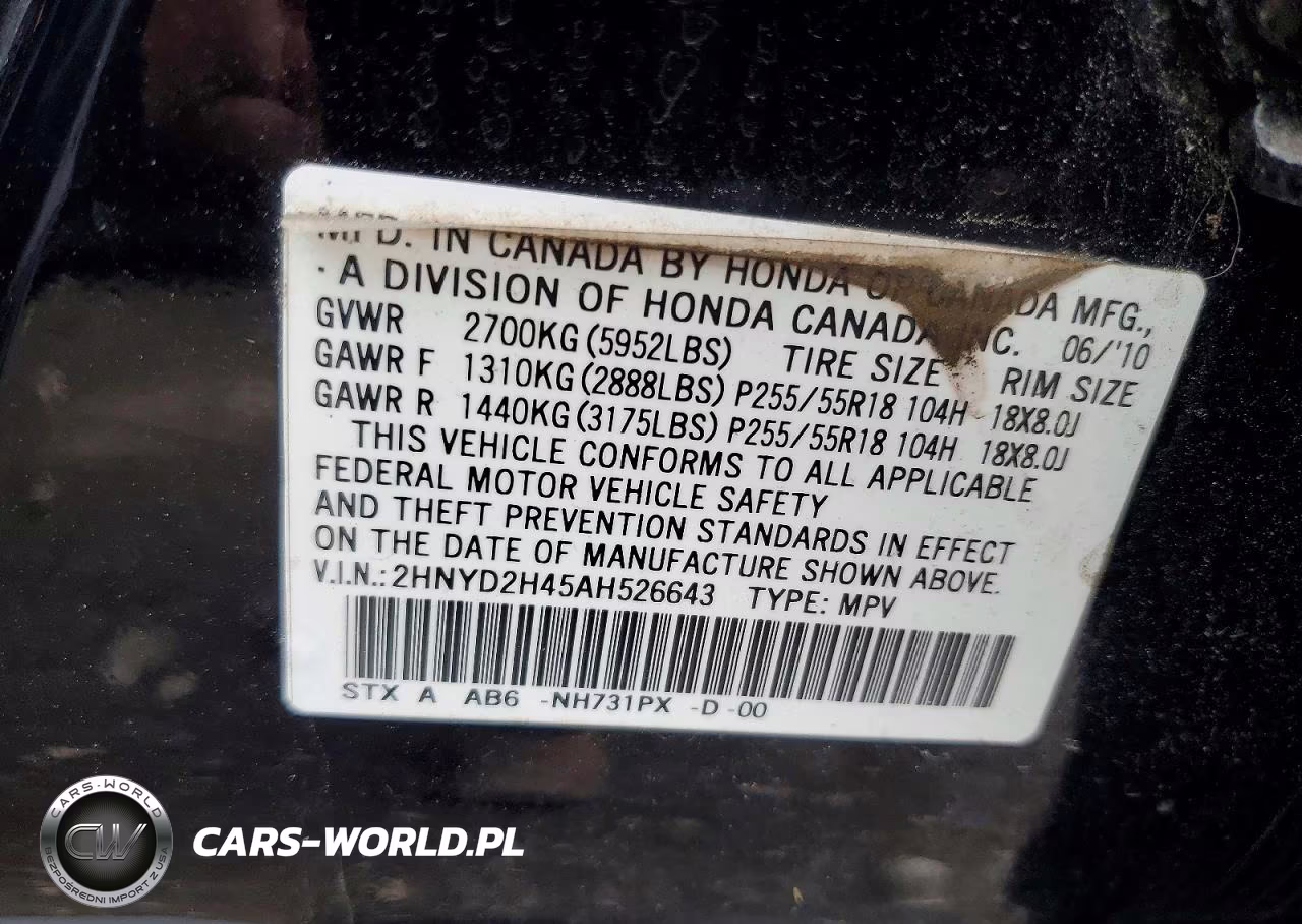 2010 Acura Mdx Technology VIN:2HNYD2H45AH526643 - 13