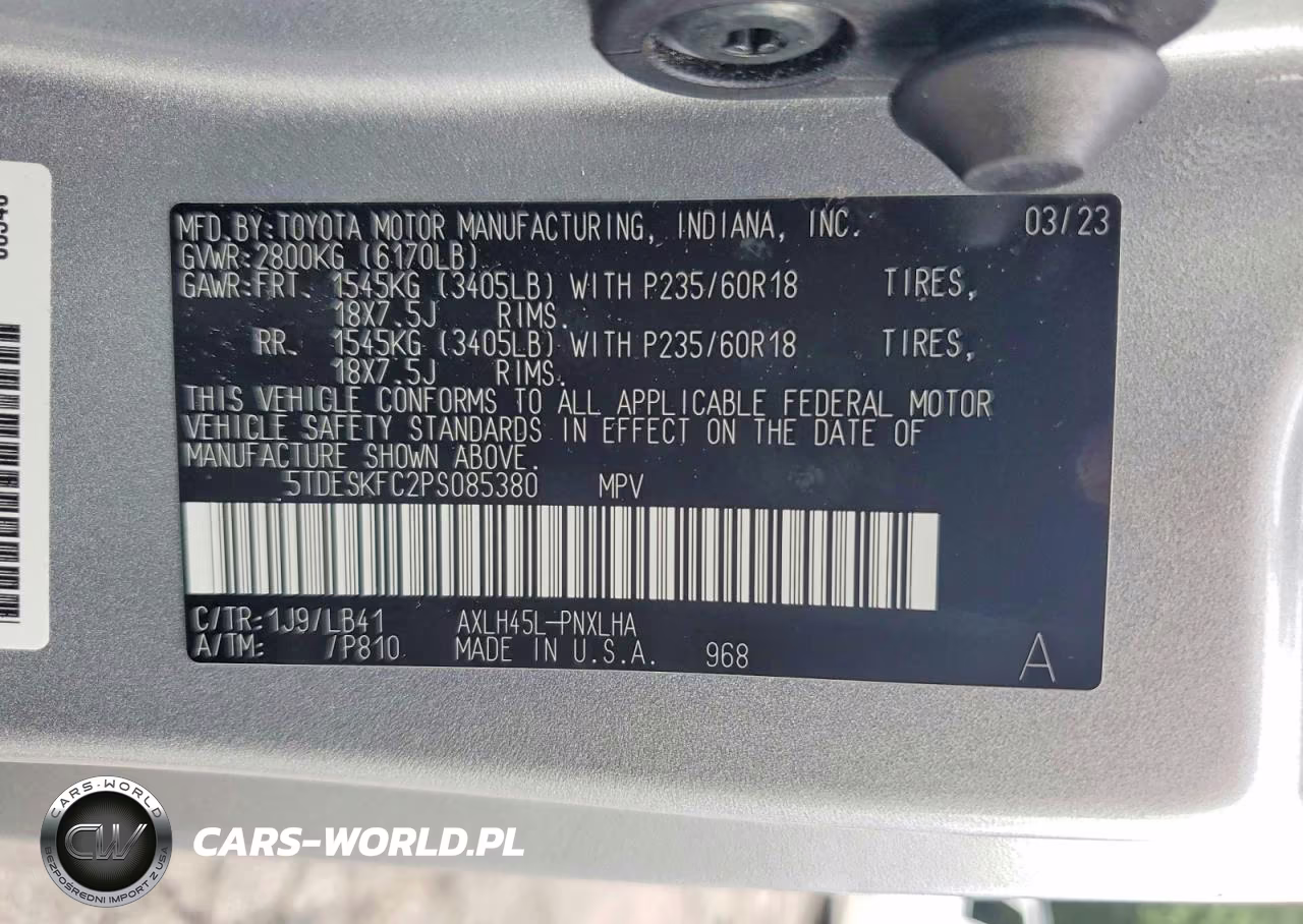 2023 Toyota Sienna Platinum 7-Passenger VIN:5TDESKFC2PS085380 - 14