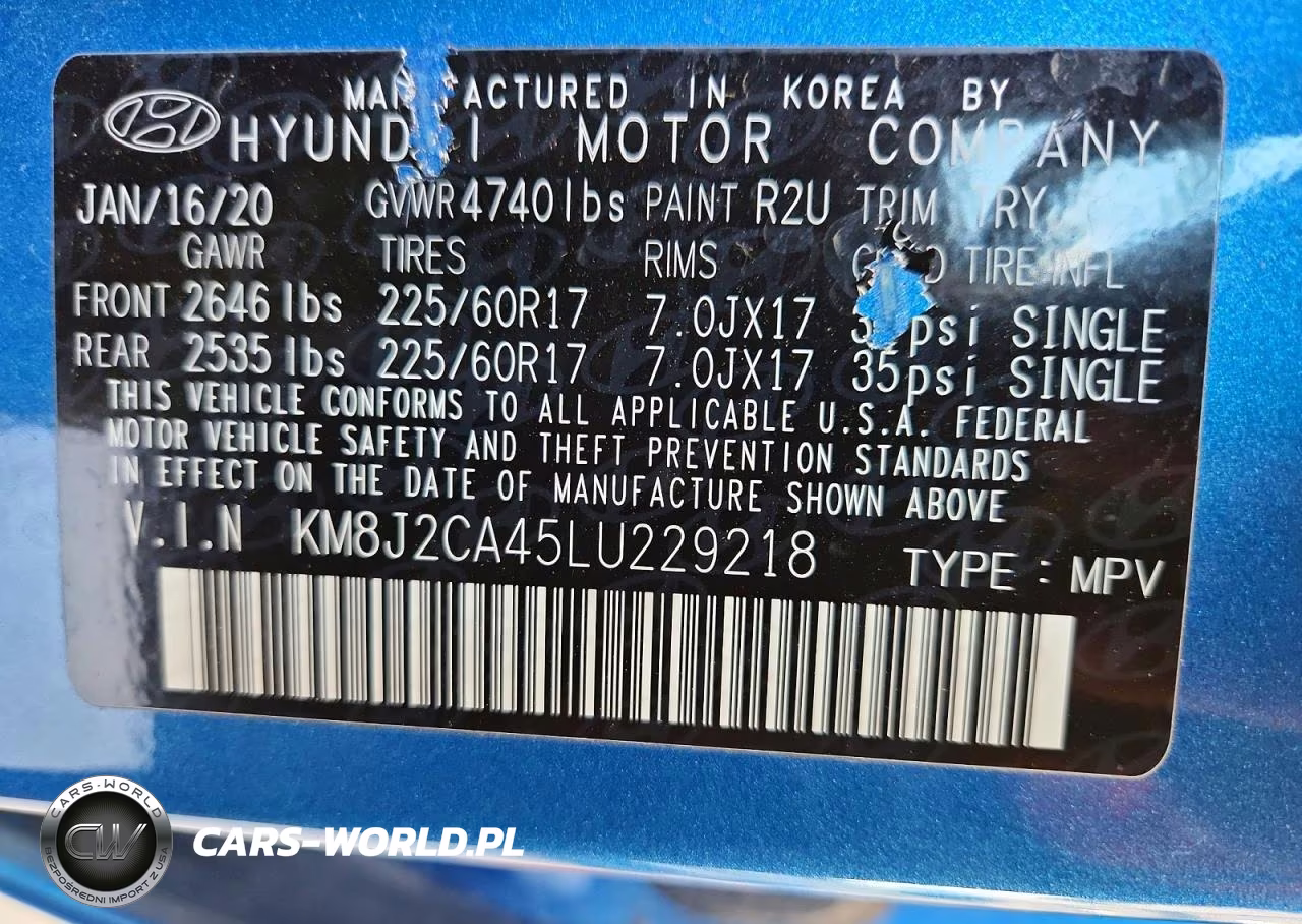 2020 Hyundai Tucson Se VIN:KM8J2CA45LU229218 - 12