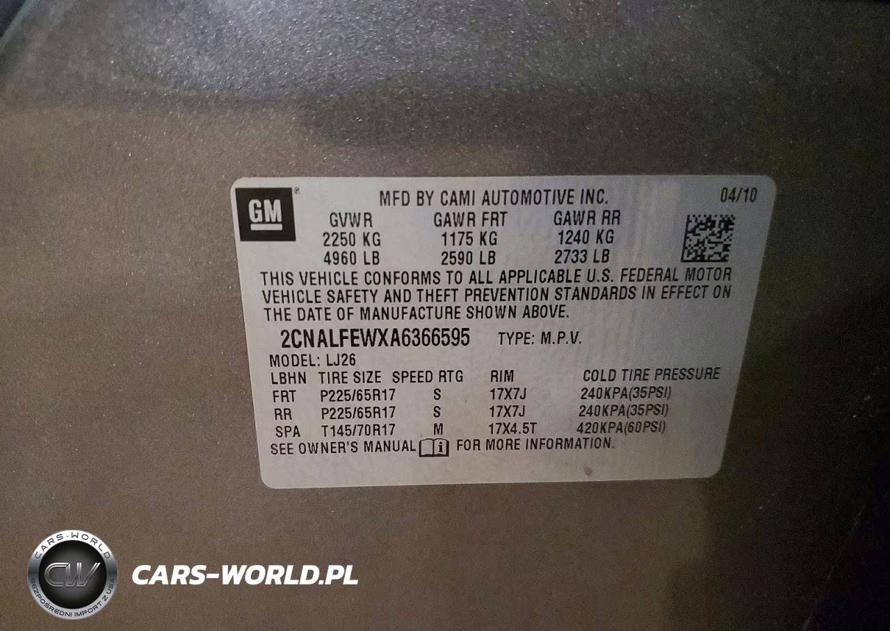 2010 Chevrolet Equinox Ltz VIN:2CNALFEWXA6366595 - 14