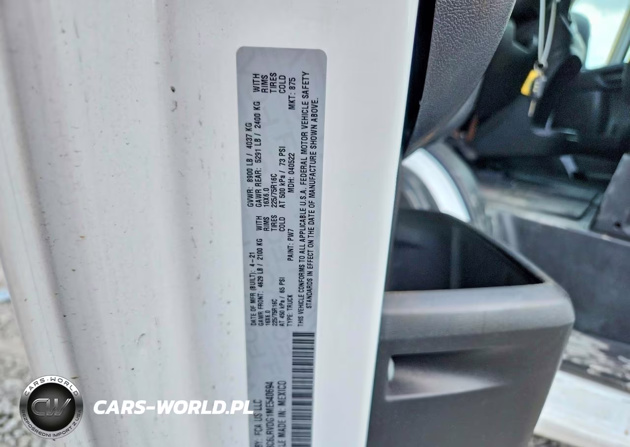 2021 Ram Promaster 2500 Delivery Van VIN:3C6LRVDG1ME540694 - 12