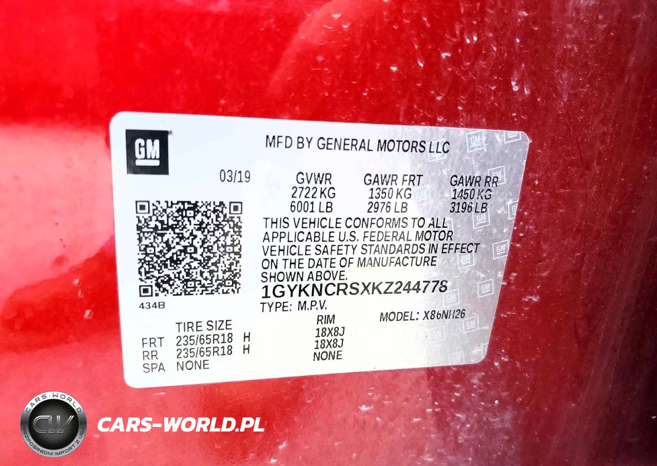 2019 Cadillac Xt5 Luxury VIN:1GYKNCRSXKZ244778 - 13