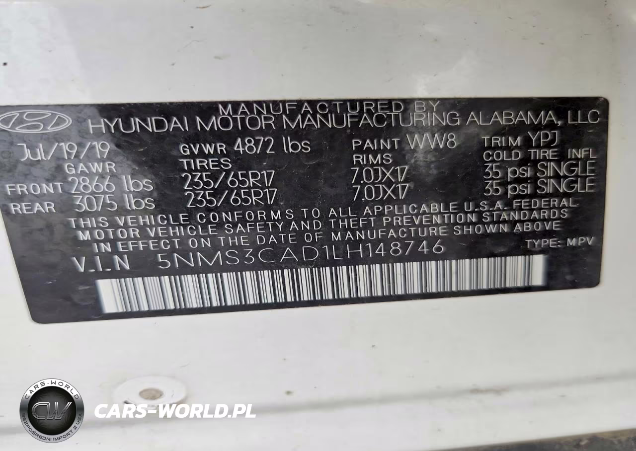 2020 Hyundai Santa Fe Sel VIN:5NMS3CAD1LH148746 - 14