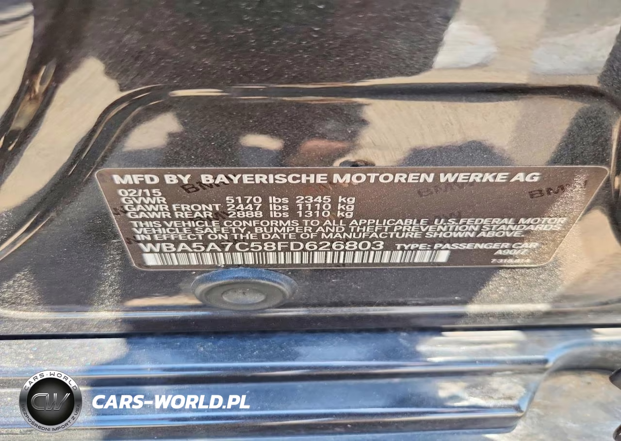 2015 BMW 528 Xi VIN:WBA5A7C58FD626803 - 12