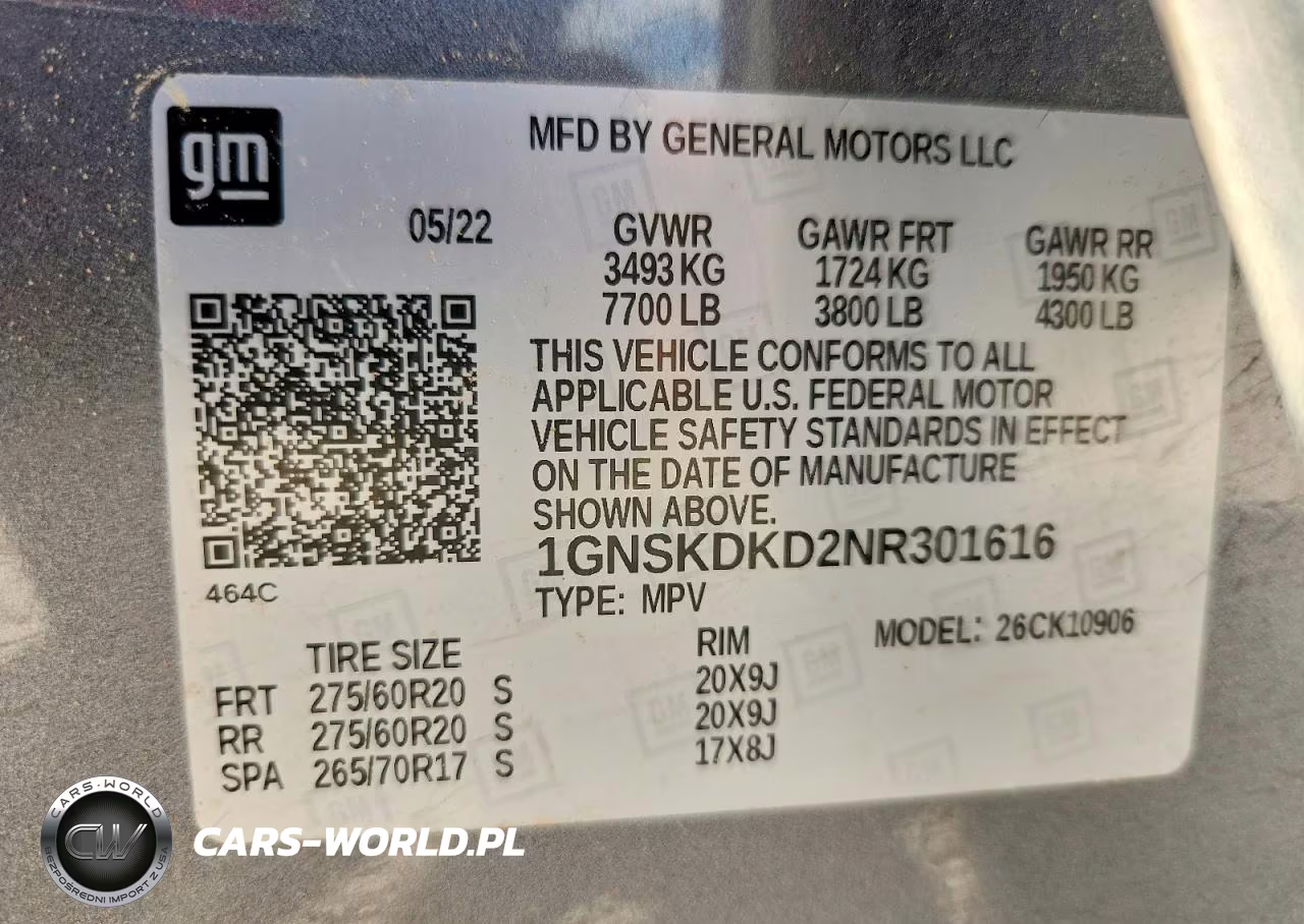2022 Chevrolet Suburban K1500 Z71 VIN:1GNSKDKD2NR301616 - 13