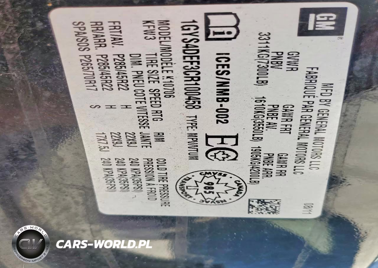 2012 Cadillac Escalade Platinum VIN:1GYS4DEF3CR100458 - 13