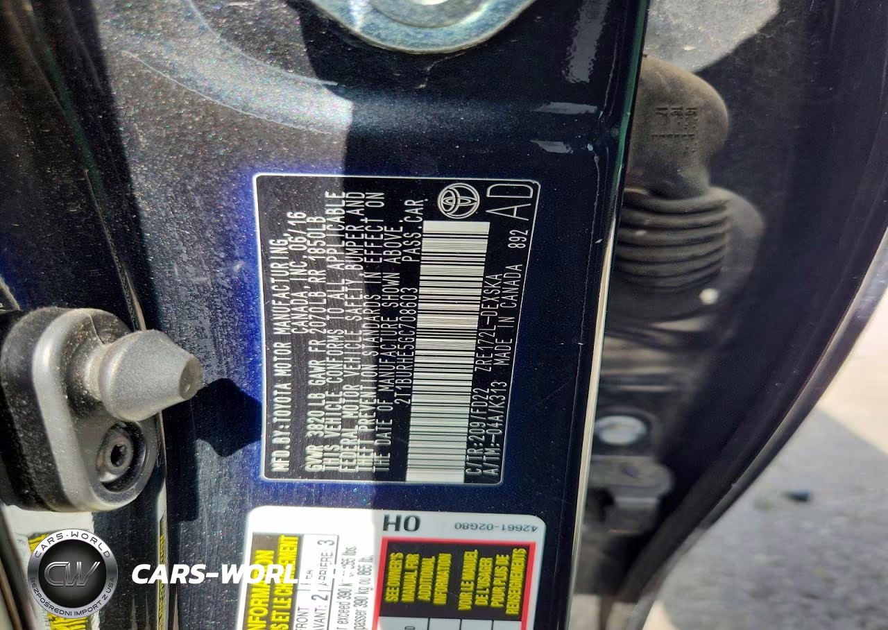 2016 Toyota Corolla S Plus VIN:2T1BURHE5GC708603 - 12
