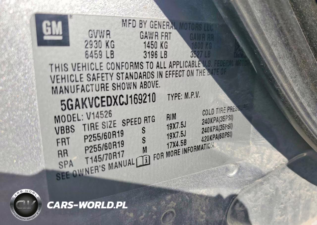 2012 Buick Enclave VIN:5GAKVCEDXCJ169210 - 13