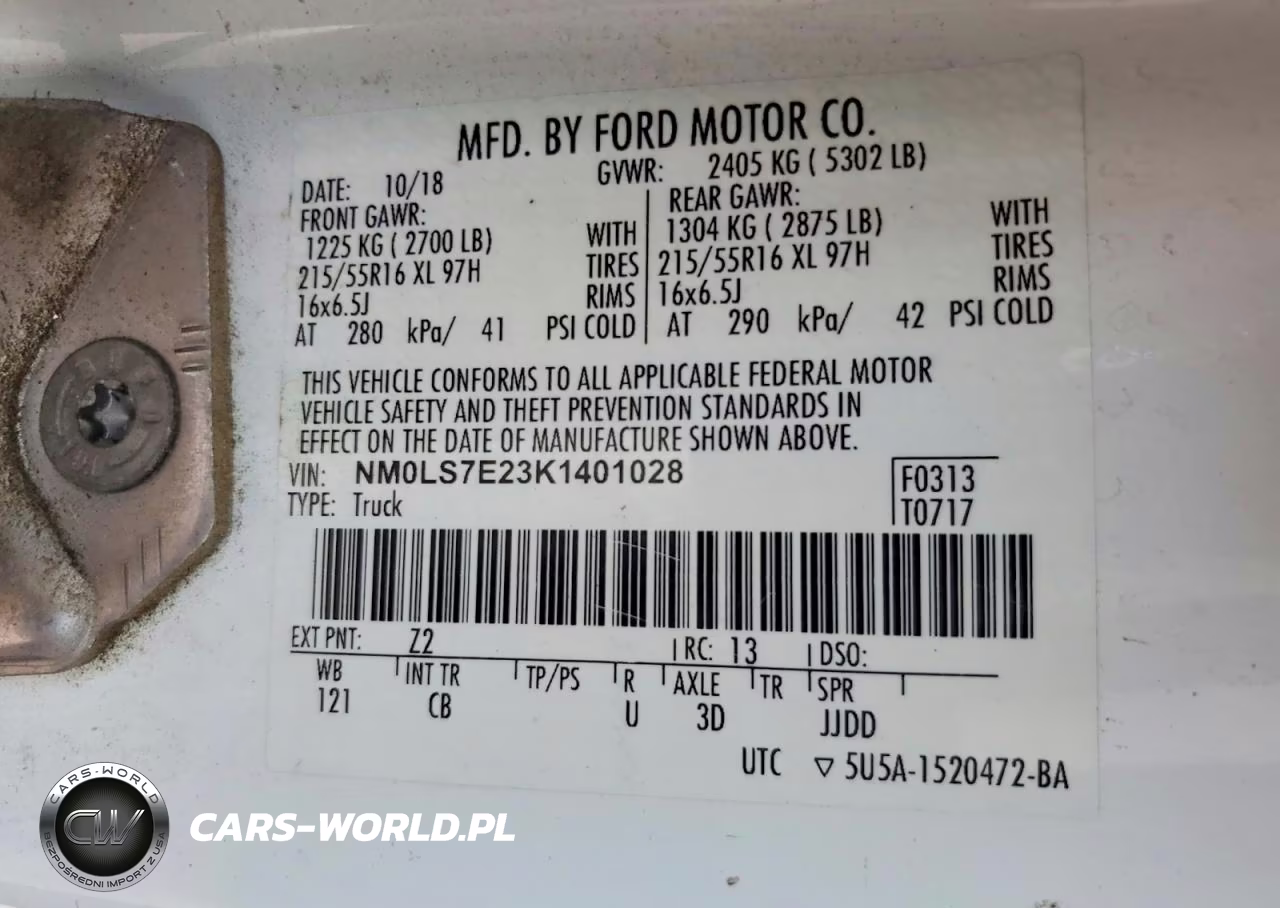 2019 Ford Transit VIN:NM0LS7E23K1401028 - 14