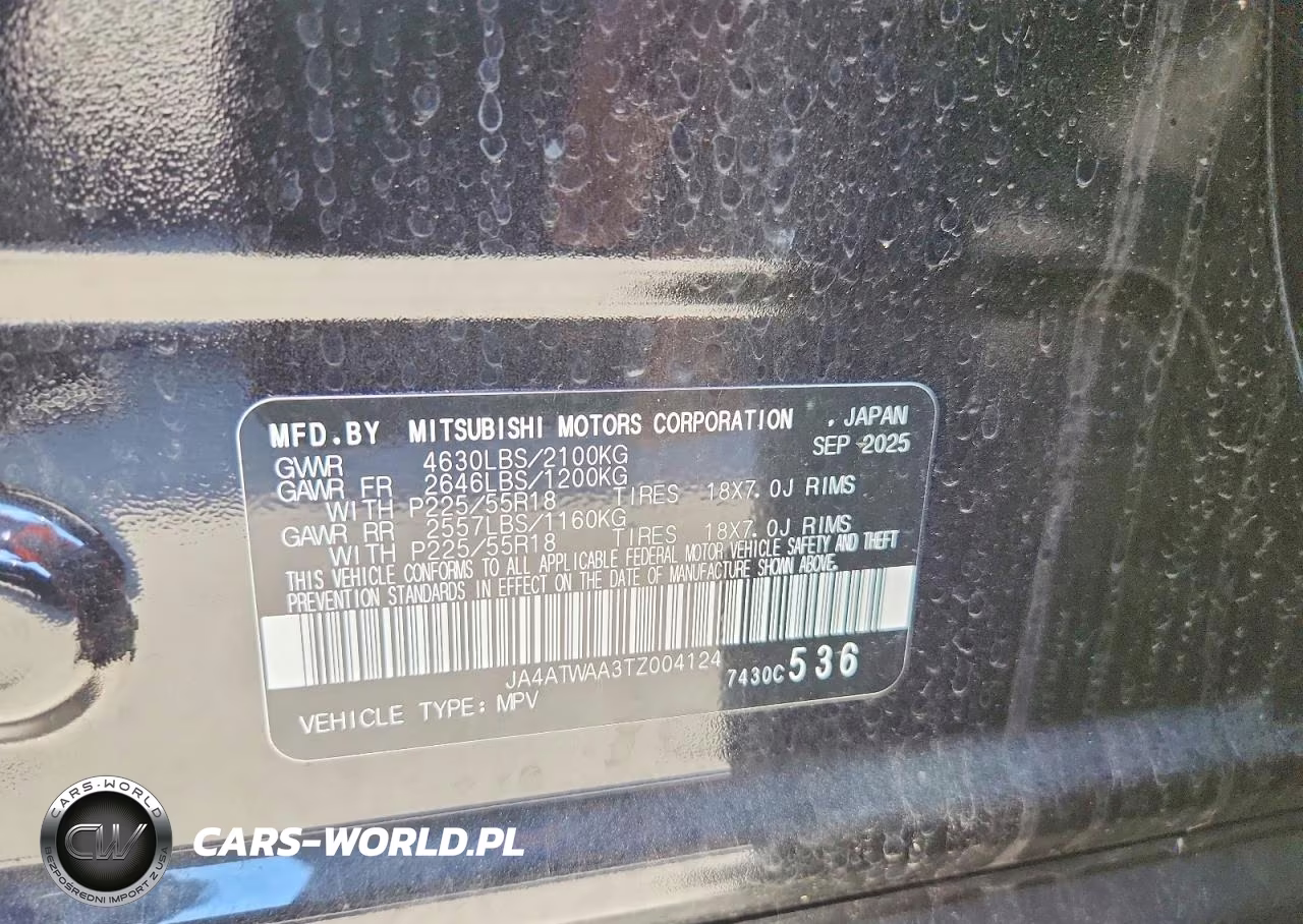 2026 Mitsubishi Eclipse Cross Se VIN:JA4ATWAA3TZ004124 - 12