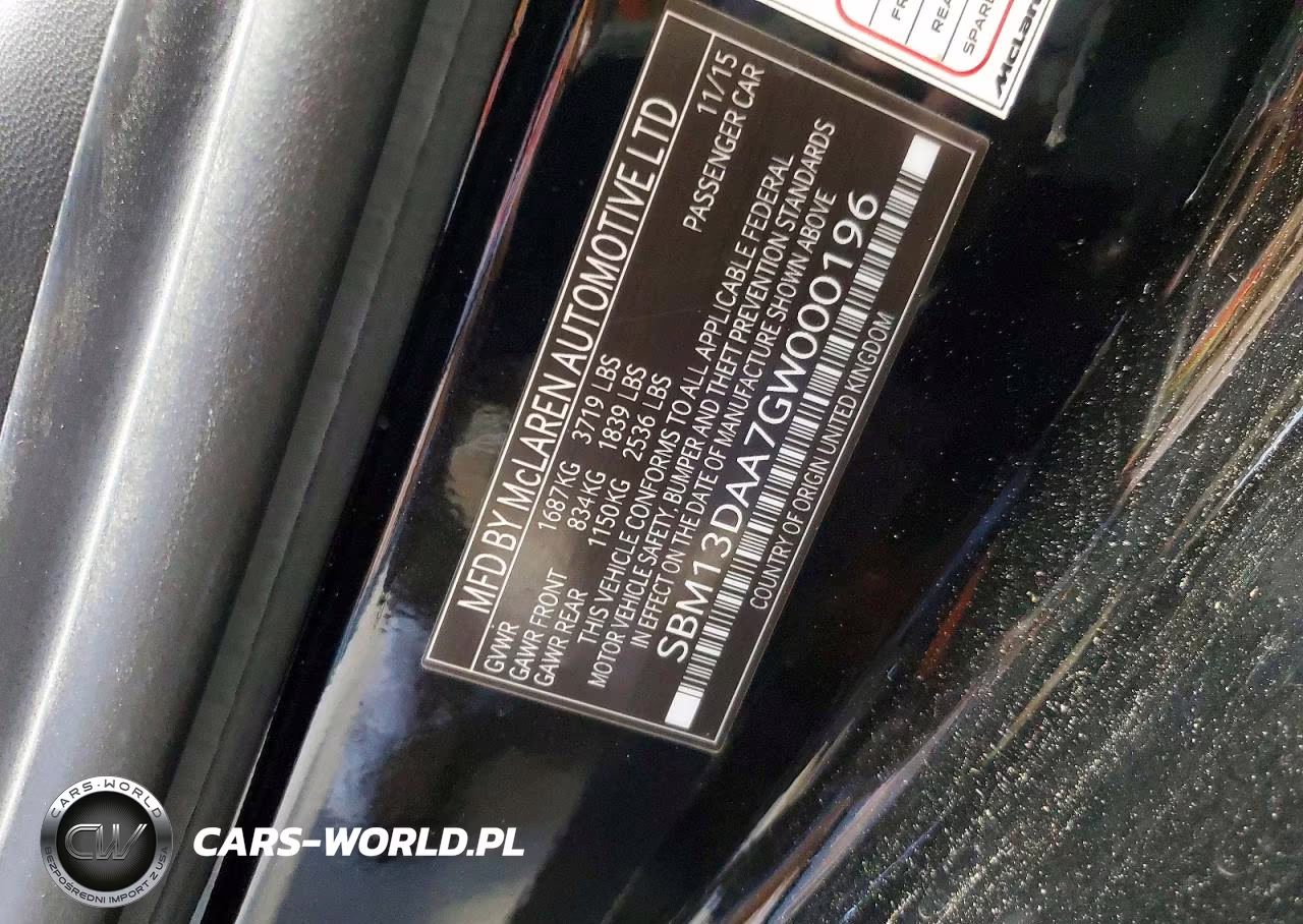 2016 Mclaren Automotive 570S VIN:SBM13DAA7GW000196 - 13