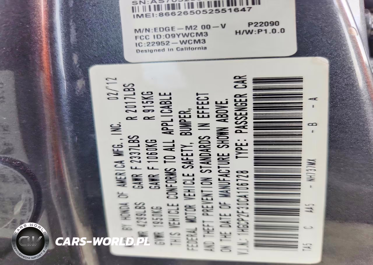 2012 Honda Accord Lx VIN:1HGCP2F30CA106728 - 13