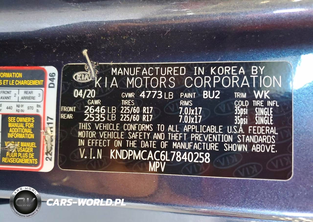 2020 Kia Sportage Lx VIN:KNDPMCAC6L7840258 - 14