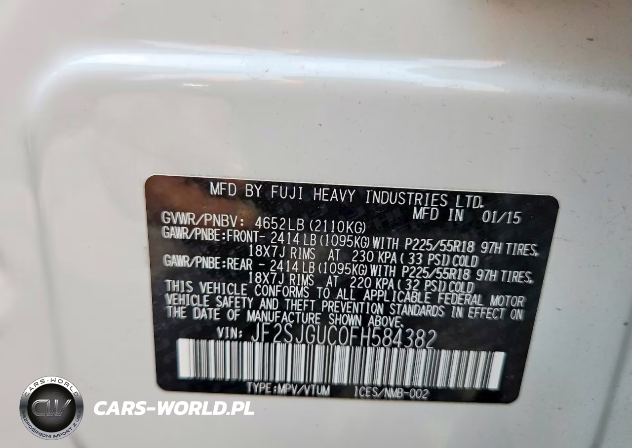 2015 Subaru Forester 2.0Xt Touring VIN:JF2SJGUC0FH584382 - 14