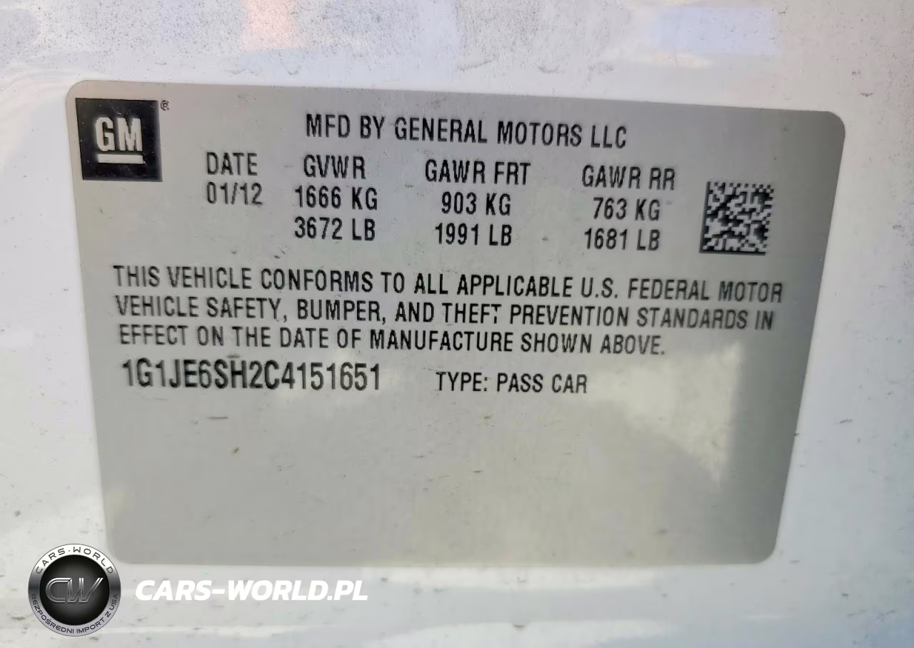 2012 Chevrolet Sonic Ltz VIN:1G1JE6SH2C4151651 - 12