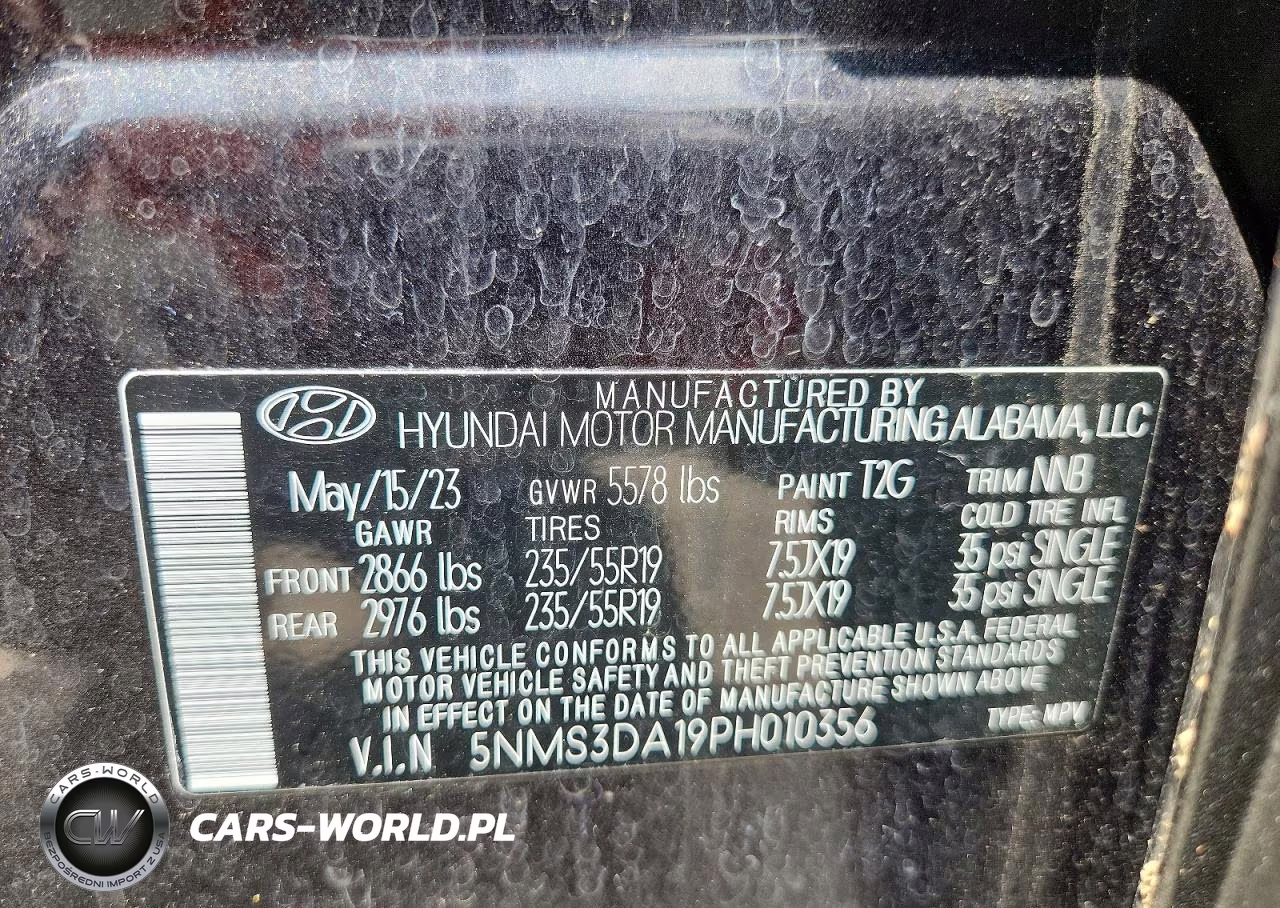 2023 Hyundai Santa Fe Sel Premium VIN:5NMS3DA19PH010356 - 14