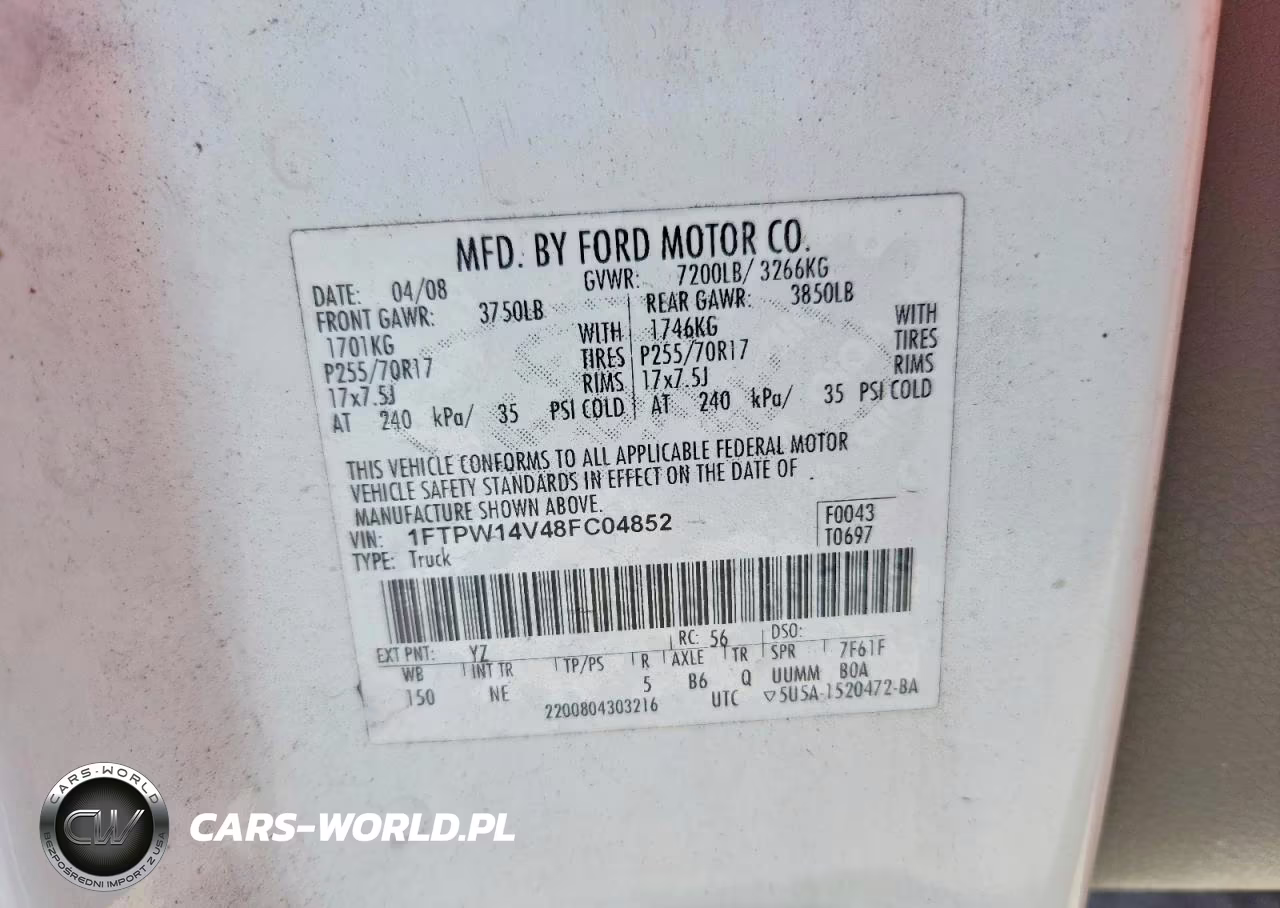 2008 Ford F150 Supercrew VIN:1FTPW14V48FC04852 - 12