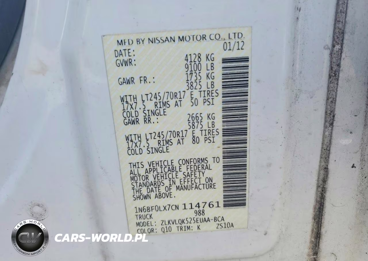 2012 Niss Nv200 VIN:1N6BF0LX7CN114761 - 13