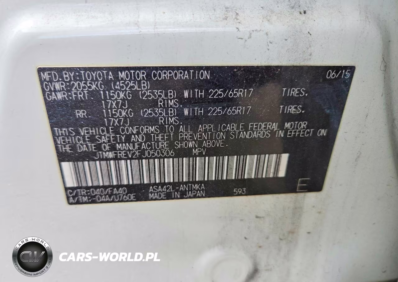 2015 Toyota Rav4 Xle VIN:JTMWFREV2FJ050306 - 13