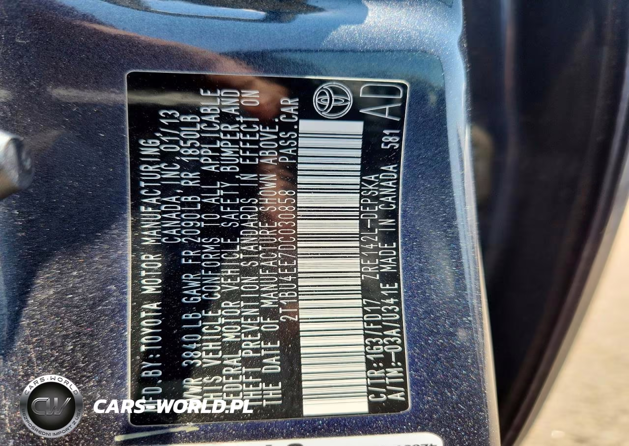 2013 Toyota Corolla S VIN:2T1BU4EE7DC030858 - 12