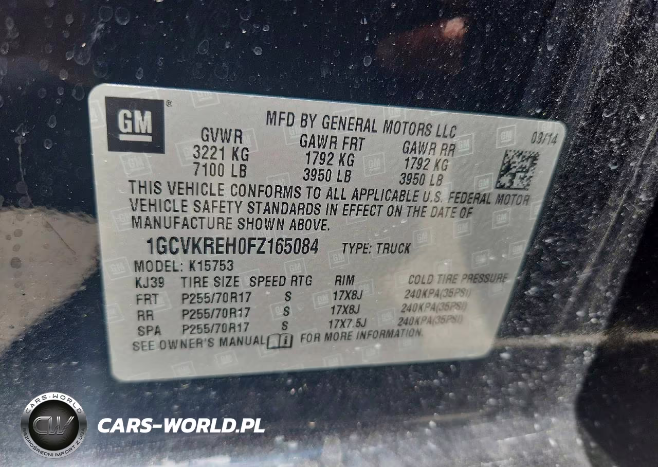 2015 Chevrolet Silverado K1500 Lt VIN:1GCVKREH0FZ165084 - 12