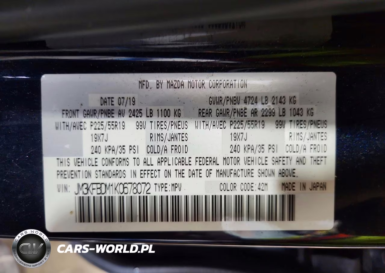 2019 Mazda Cx-5 Grand Touring VIN:JM3KFBDM1K0678072 - 13