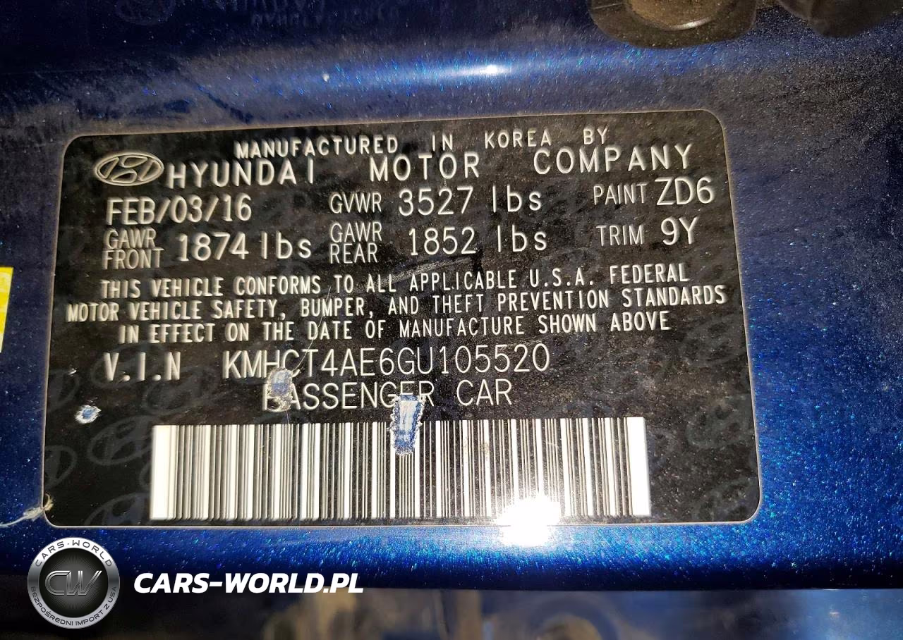 2016 Hyundai Accent Se VIN:KMHCT4AE6GU105520 - 12