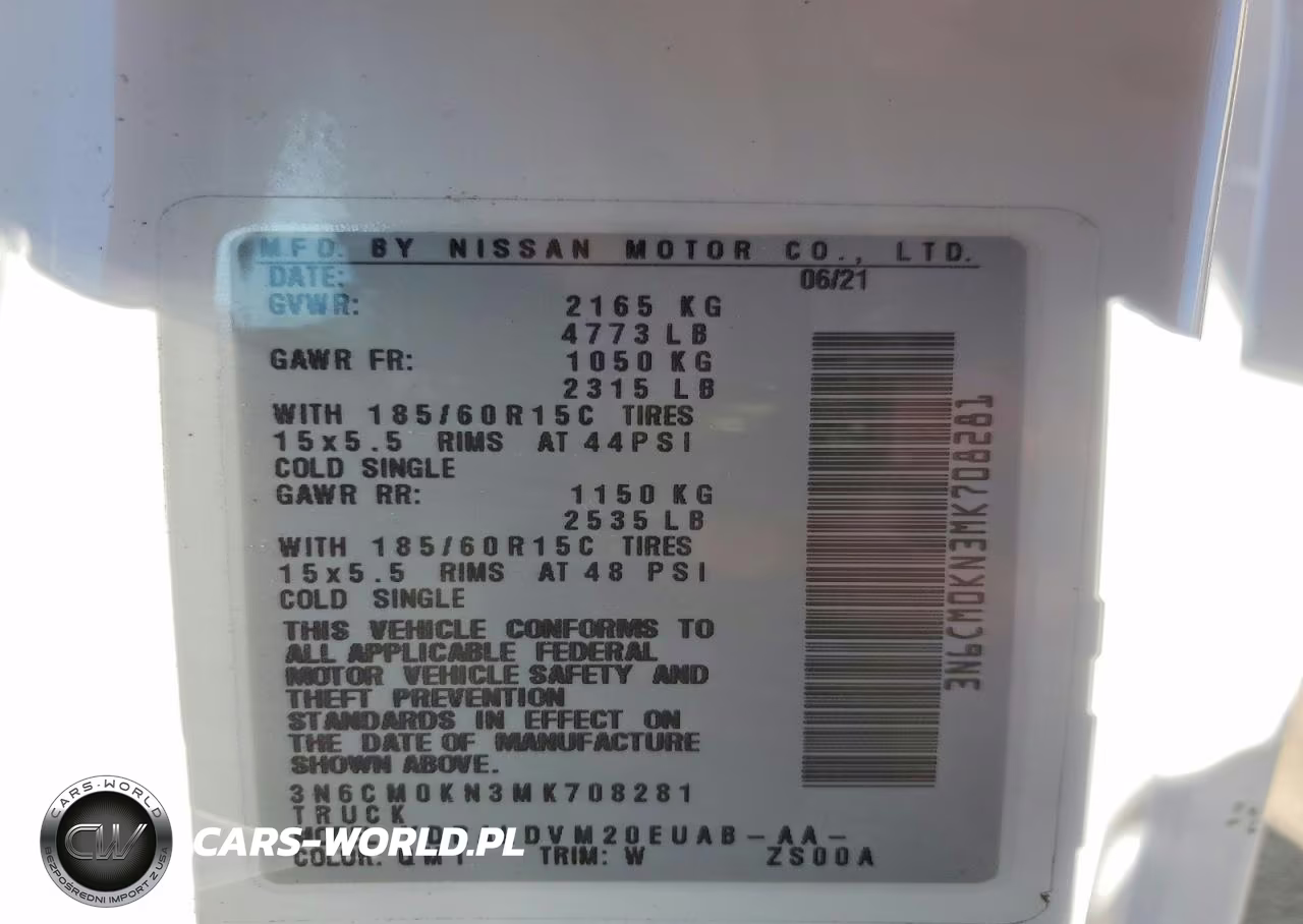 2021 Nissan Nv200 2.5S VIN:3N6CM0KN3MK708281 - 13