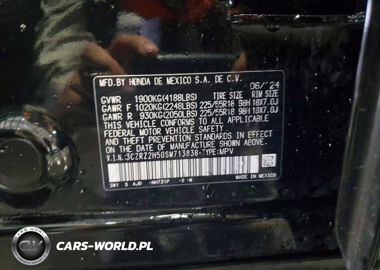 2025 Honda Hr-V Sport VIN:3CZRZ2H50SM713838 - 13
