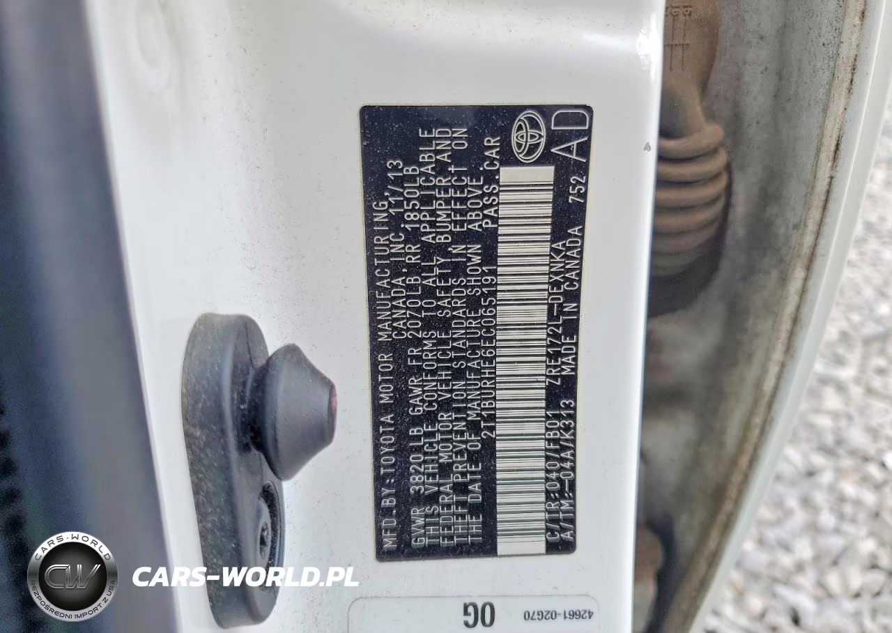 2014 Toyota Corolla Le VIN:2T1BURHE6EC065191 - 13