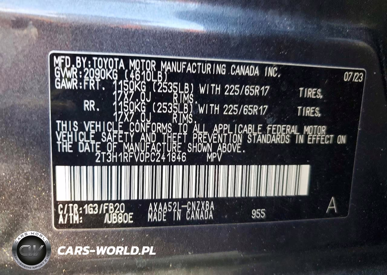 2023 Toyota Rav4 Le VIN:2T3H1RFV0PC241846 - 14