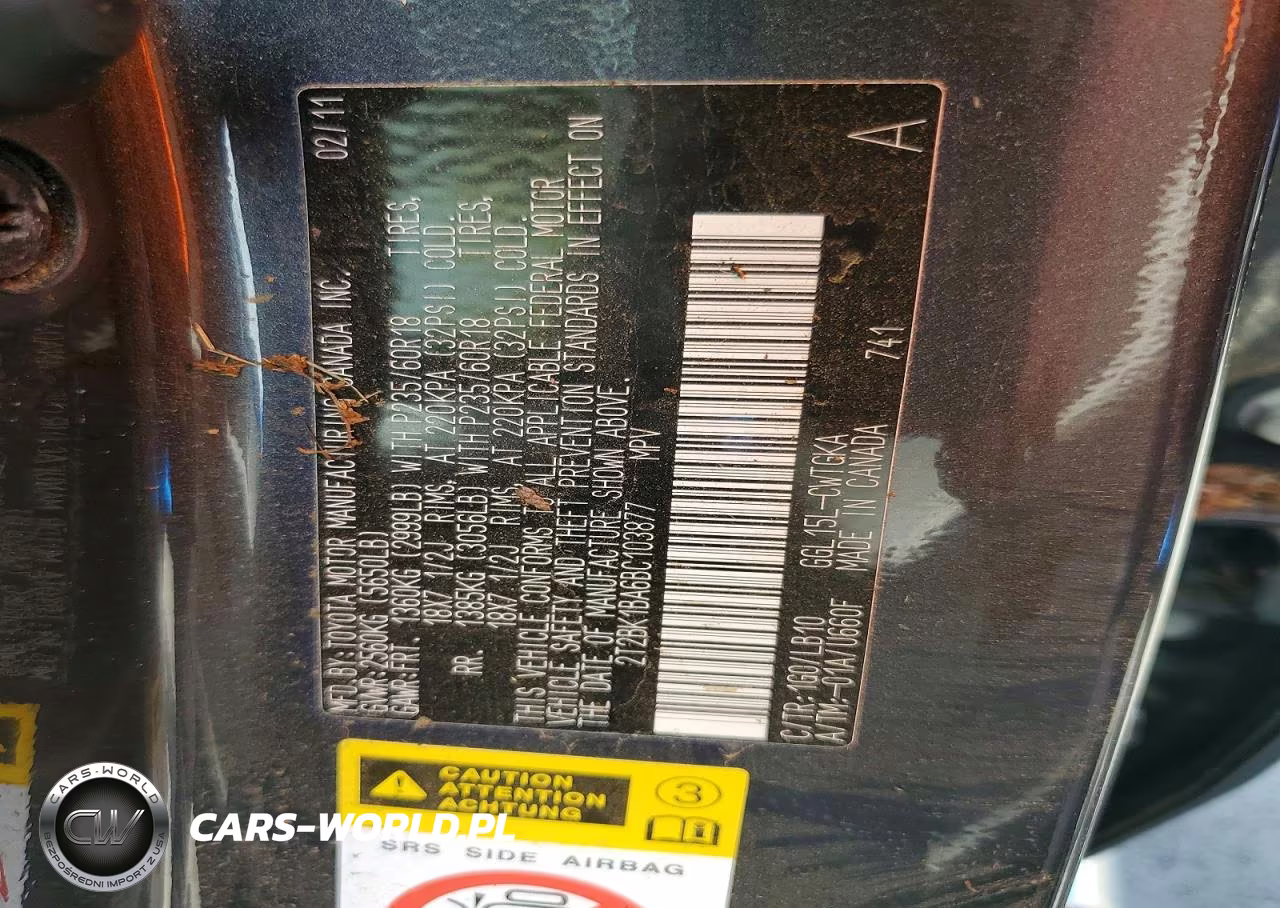 2011 Lexus Rx 350 VIN:2T2BK1BA6BC103877 - 13