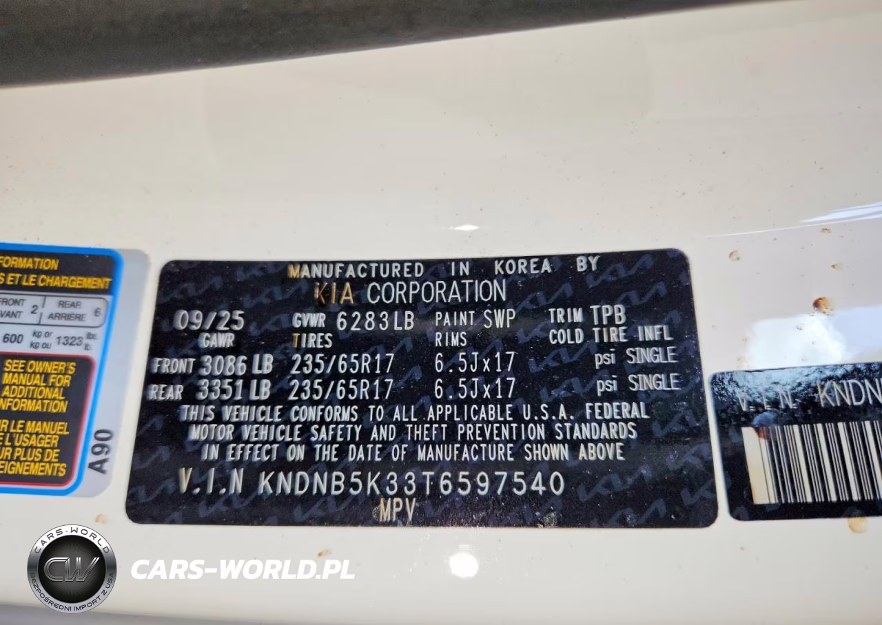 2026 Kia Carnival Lxs VIN:KNDNB5K33T6597540 - 13