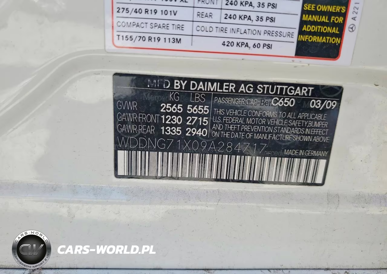 2009 Mercedes-Benz S 550 VIN:WDDNG71X09A284717 - 12