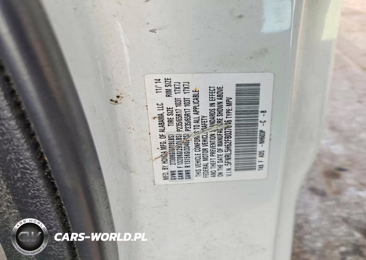 2015 Honda Odyssey Exl VIN:5FNRL5H62FB037646 - 13