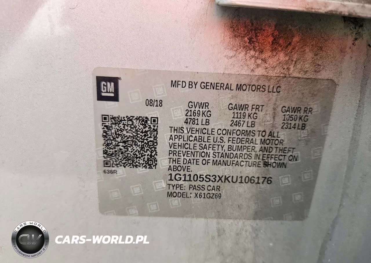 2019 Chevrolet Impala Premier VIN:1G1105S3XKU106176 - 13