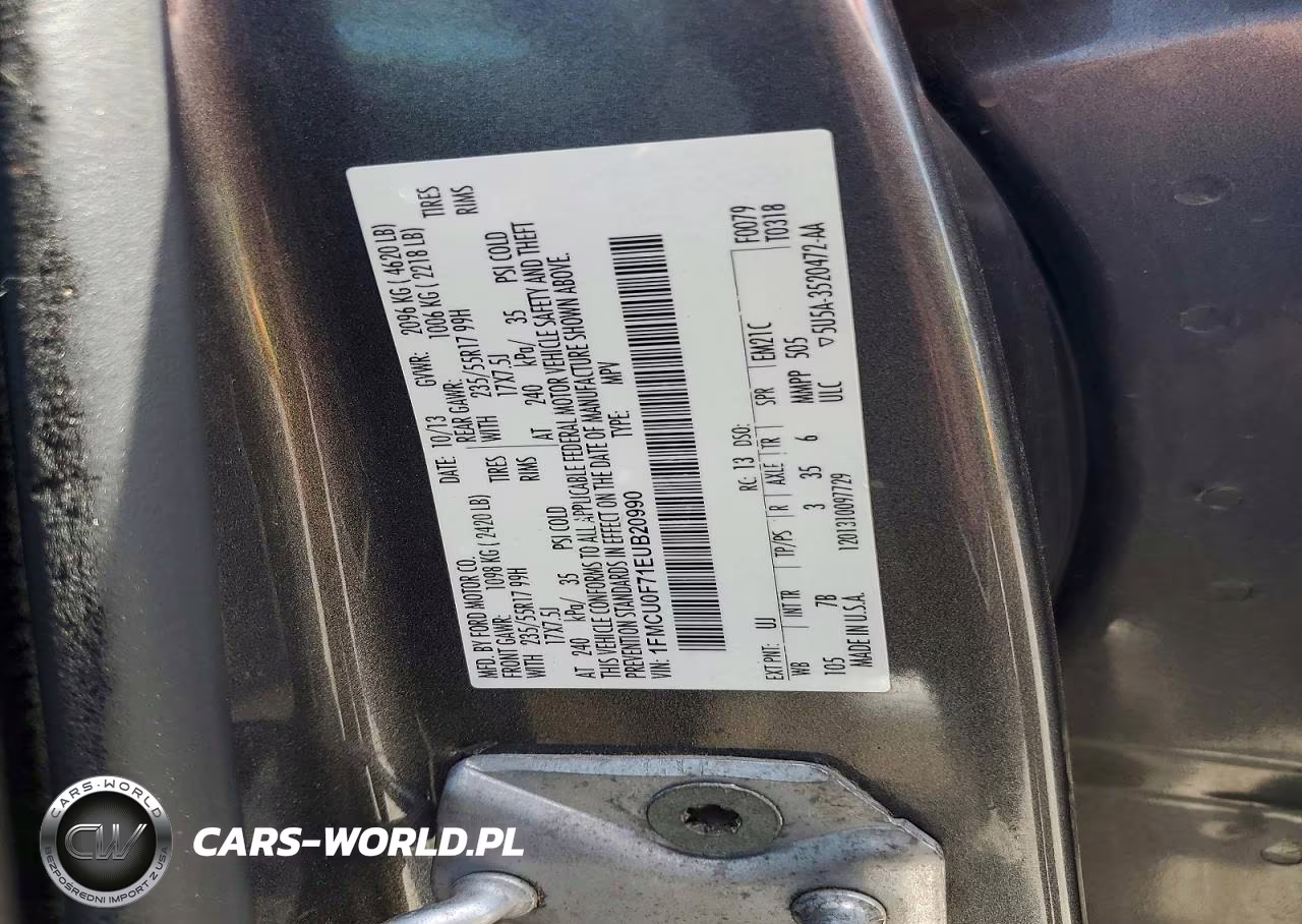 2014 Ford Escape S VIN:1FMCU0F71EUB20990 - 13